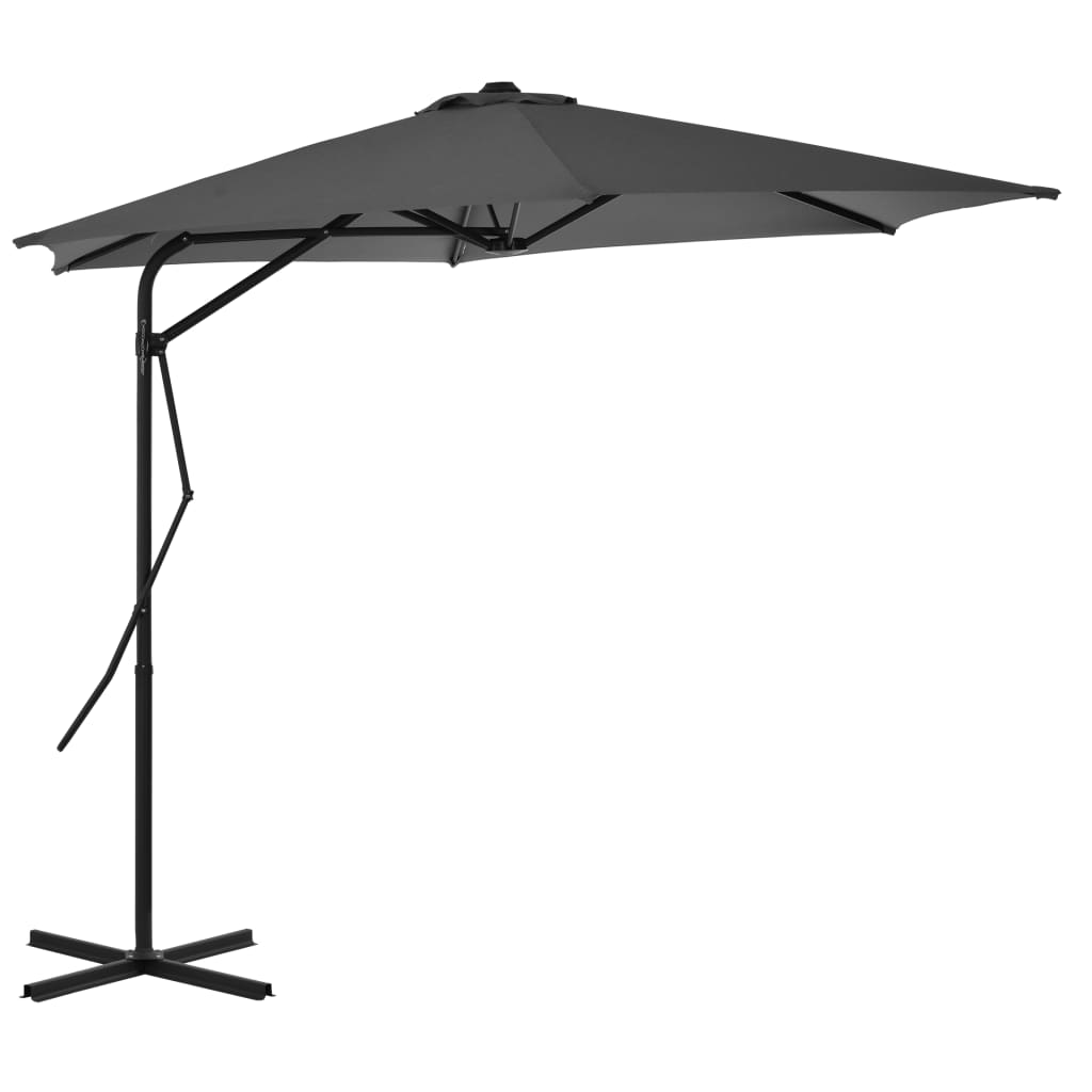 Garden Parasol With Steel Pole 300 Cm Green