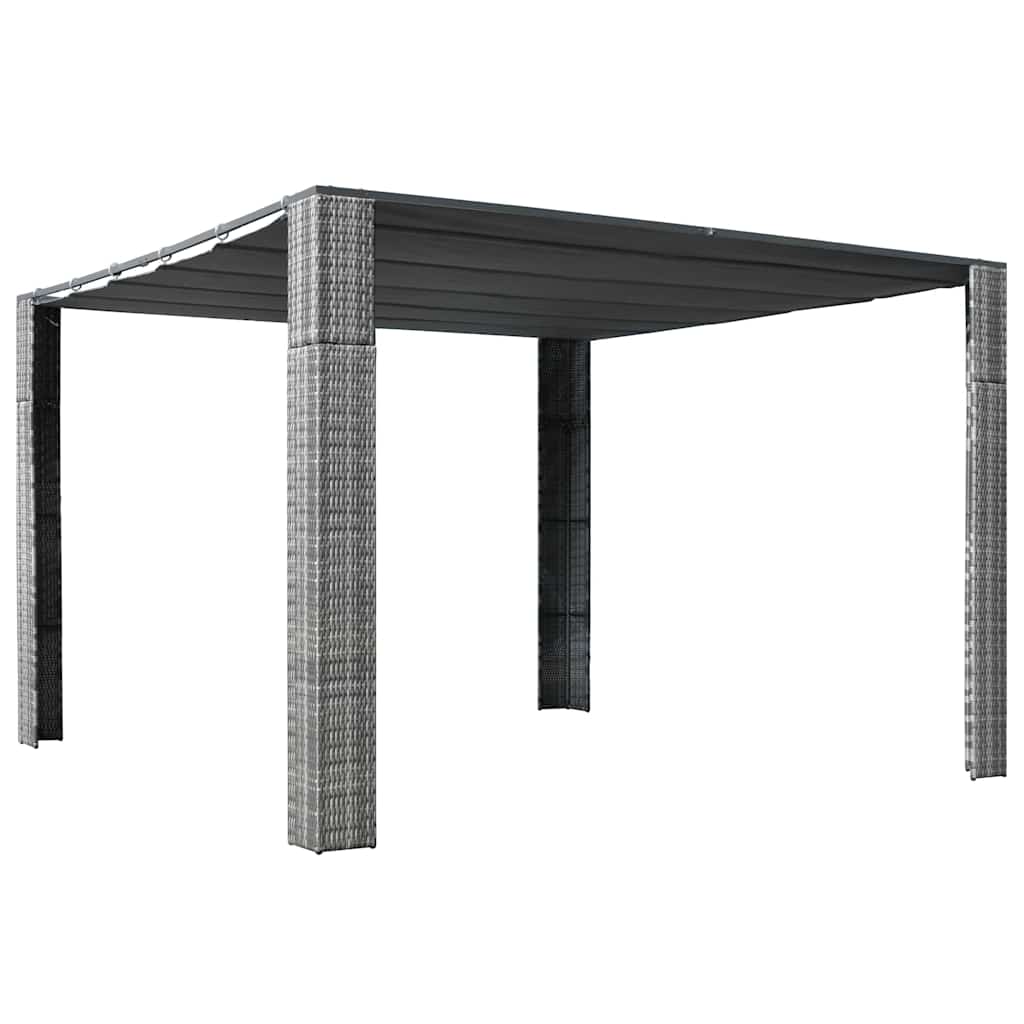 Gazebo With Roof Poly Rattan