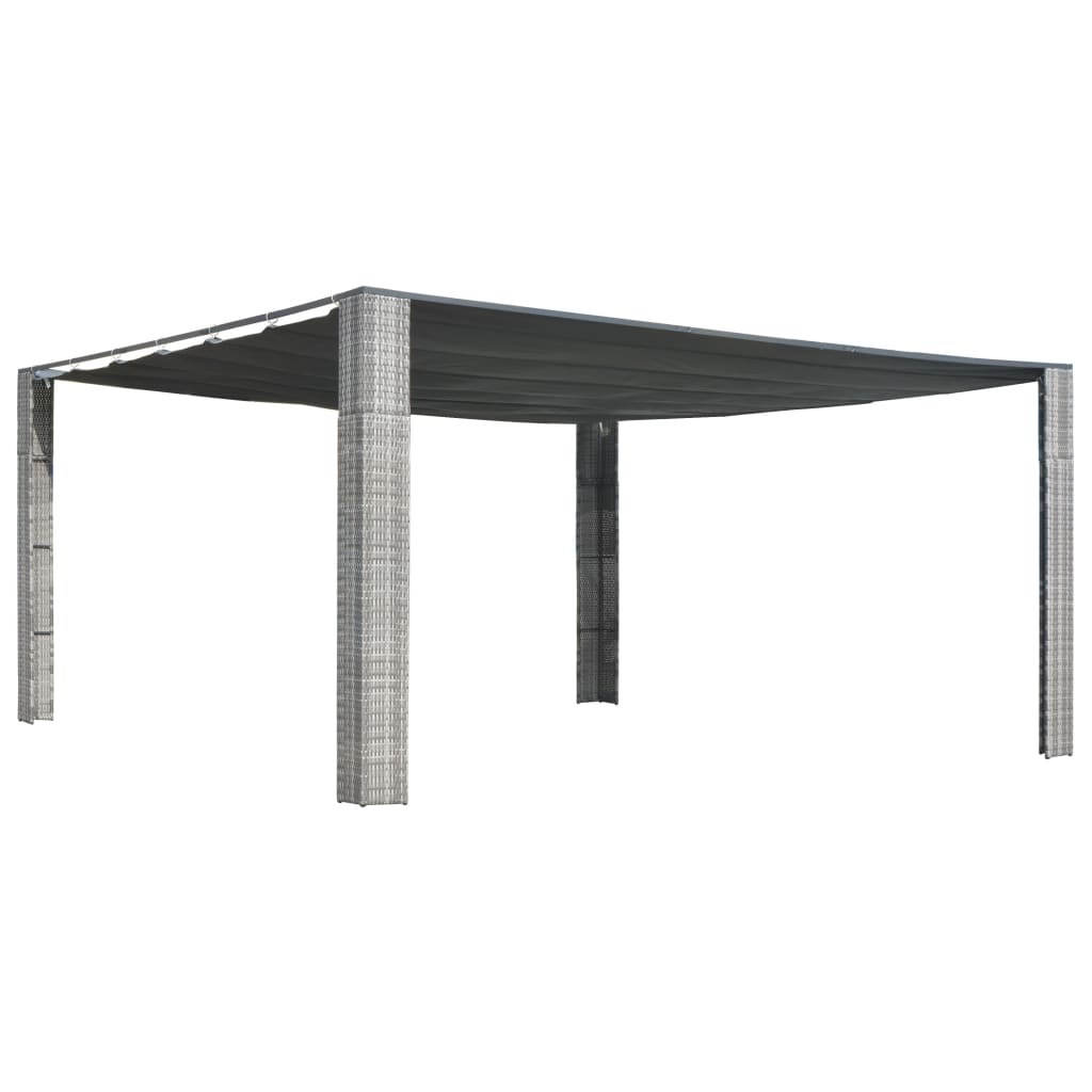 Gazebo With Roof Poly Rattan