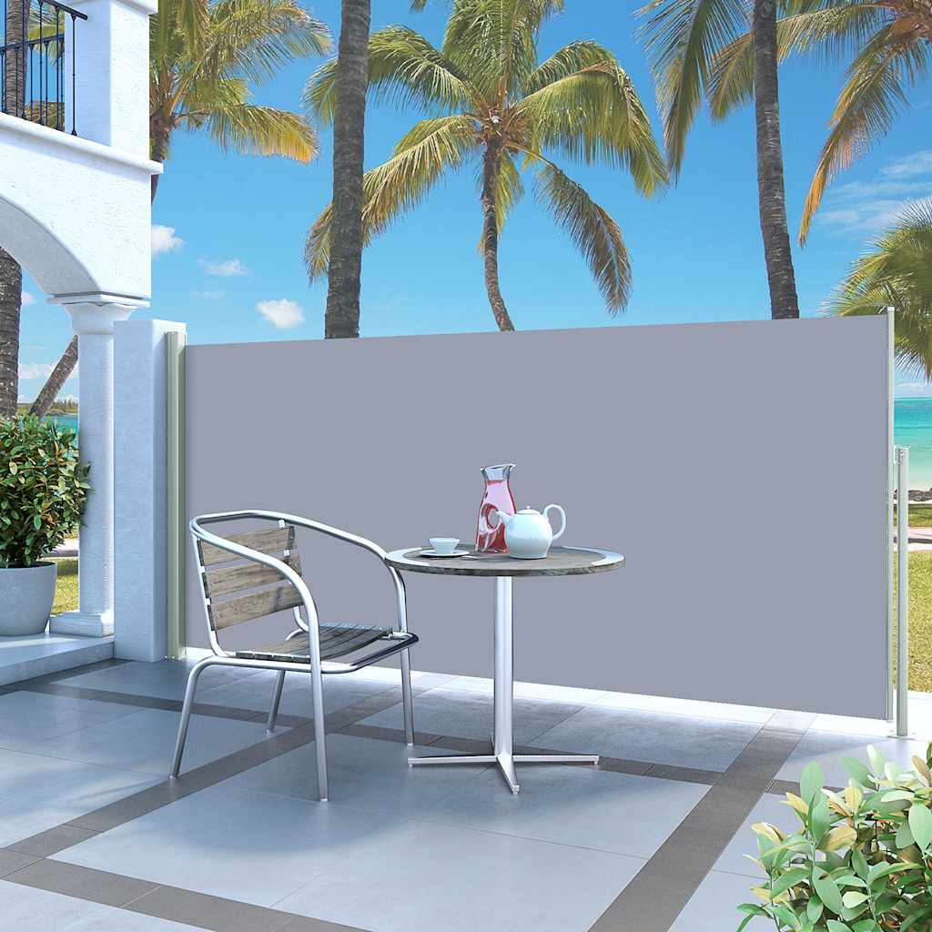 Side Awning | Fabric + Grey Steel Cover