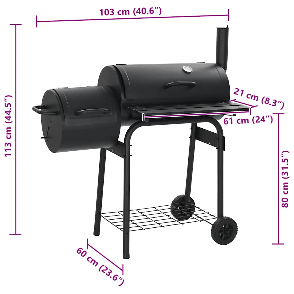 Classic Charcoal Bbq Offset Smoker