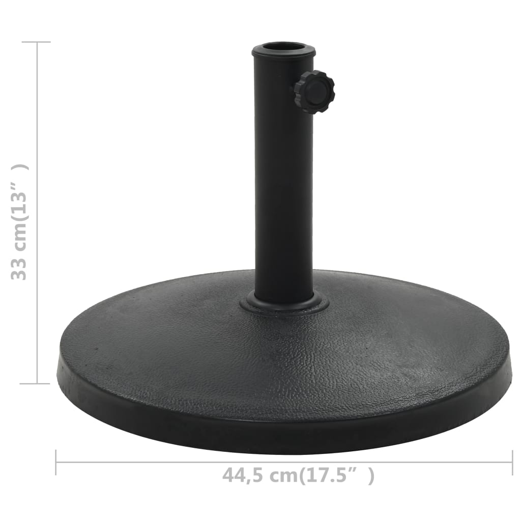 Parasol Base Polyresin Black