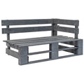 Outdoor Bench Garden Pallet Corner Honey Wood Patio Lounge Seating Furniture LED