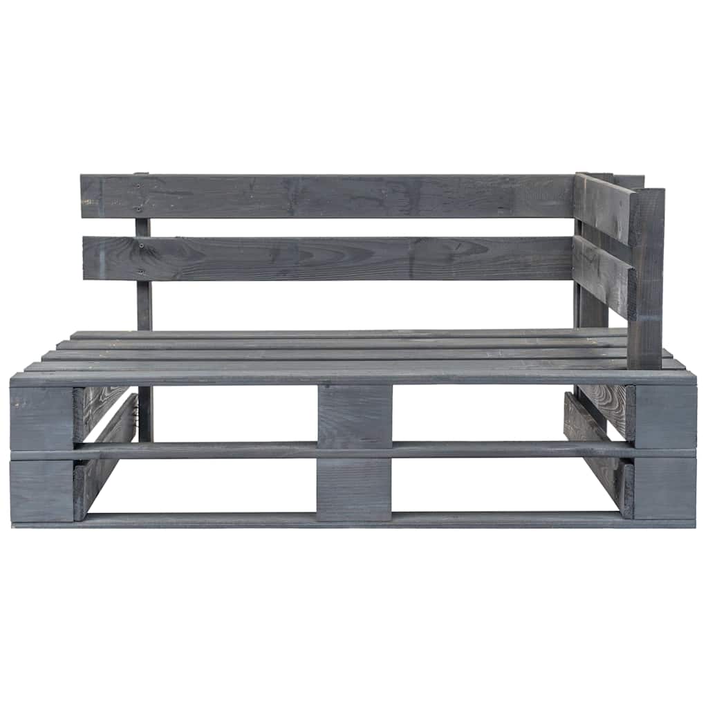 Outdoor Bench Garden Pallet Corner Honey Wood Patio Lounge Seating Furniture LED