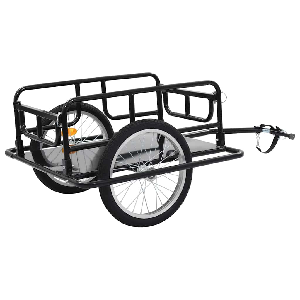 Bike Trailer 130X73X48.5 Cm Steel Black