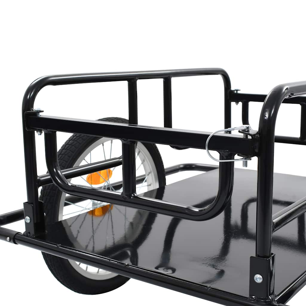 Bike Trailer 130X73X48.5 Cm Steel Black