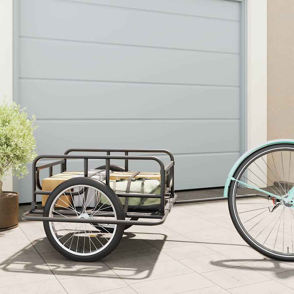 Bike Trailer 130X73X48.5 Cm Steel Black