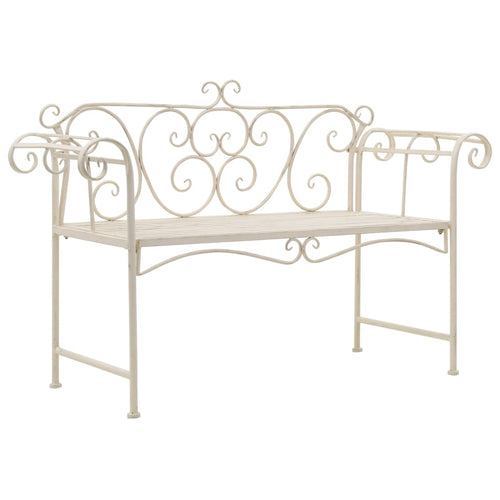 Garden Bench 132 Cm Metal Antique