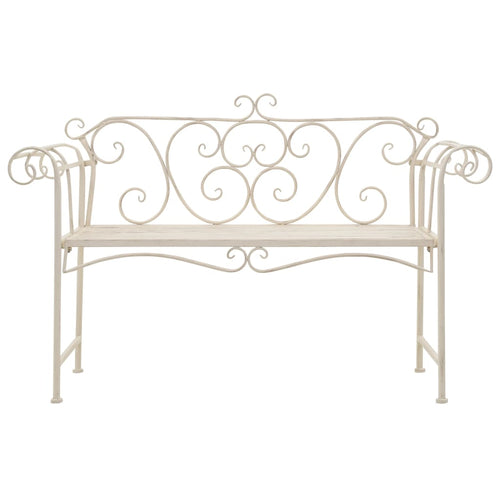 Garden Bench 132 Cm Metal Antique