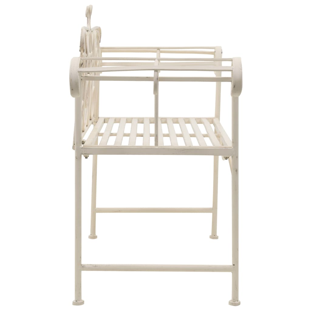 Garden Bench 132 Cm Metal Antique