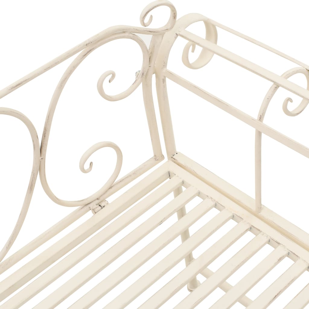 Garden Bench 132 Cm Metal Antique