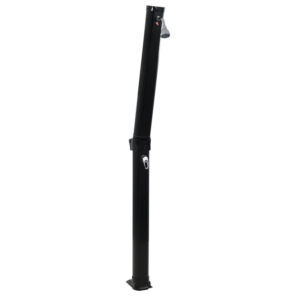 Pool & Spa Accessories Foldable Solar Shower Black 214 Cm 23 L UV-resistant PVC