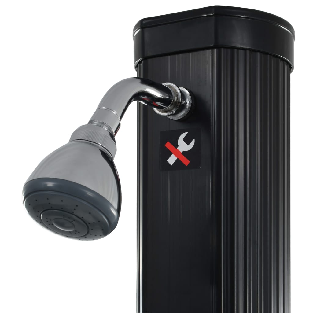 Pool & Spa Accessories Foldable Solar Shower Black 214 Cm 23 L UV-resistant PVC