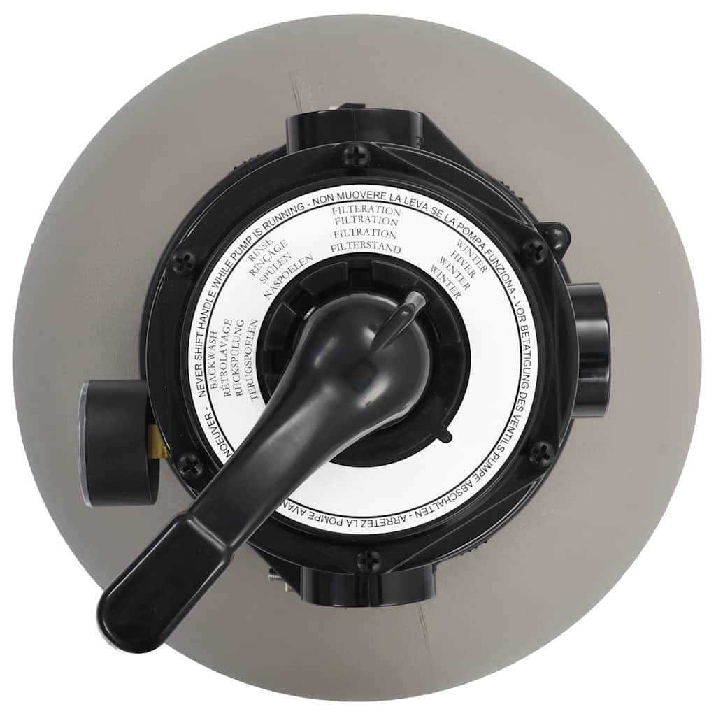 Pool Sand Filter With 4 Position Valve Grey 350 Mm