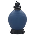 Pool Sand Filter With 6 Position Valve Blue