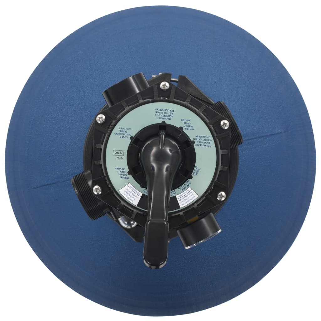Pool Sand Filter With 6 Position Valve Blue