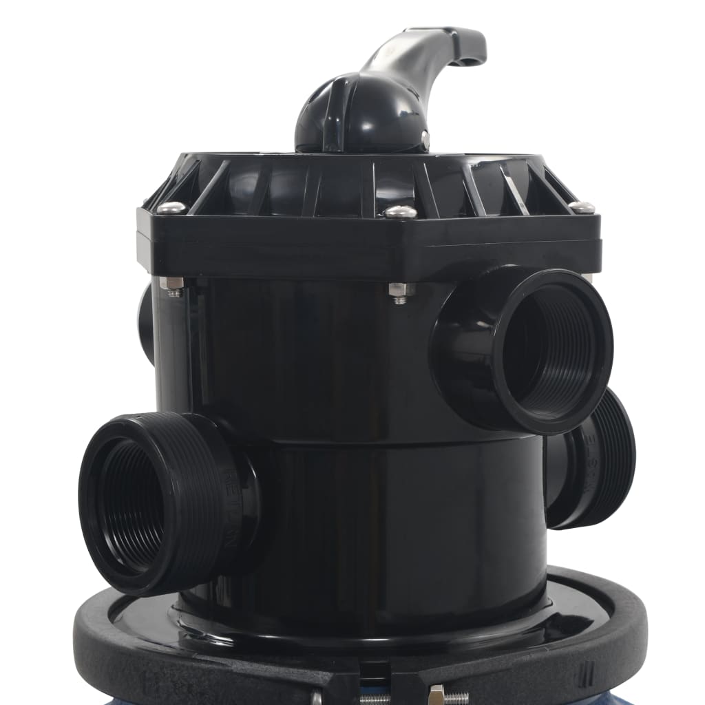 Pool Sand Filter With 6 Position Valve Blue