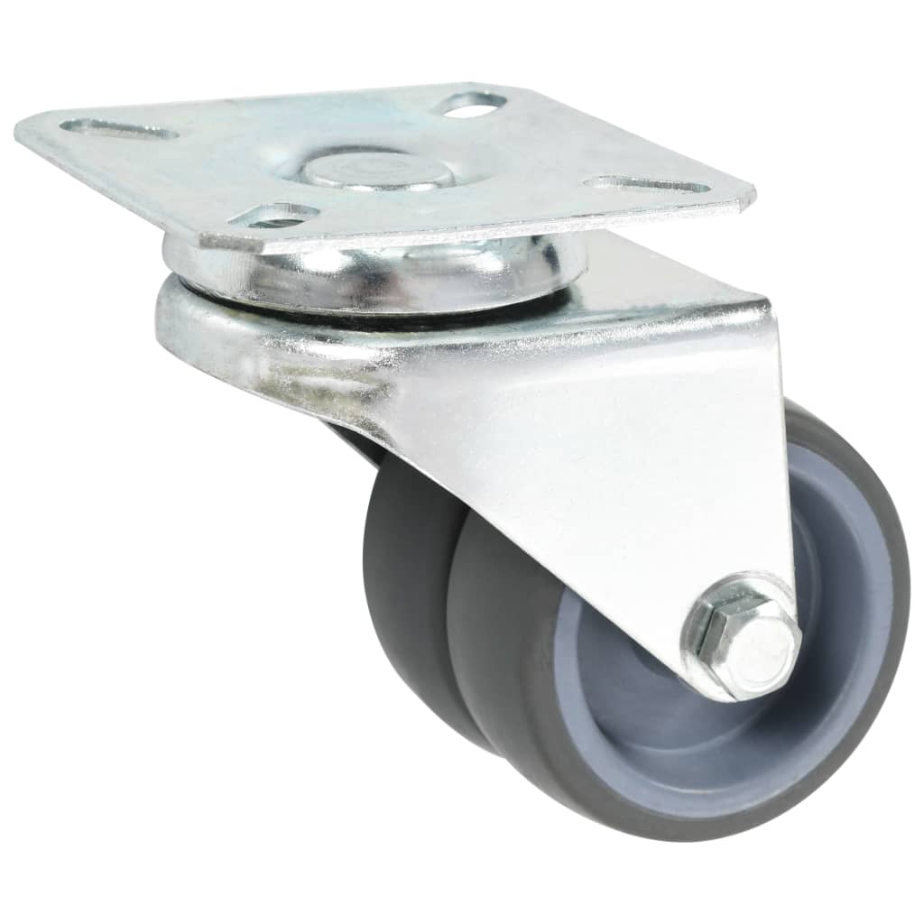 Twin-Wheel Swivel Casters 4 Pcs 50 Mm