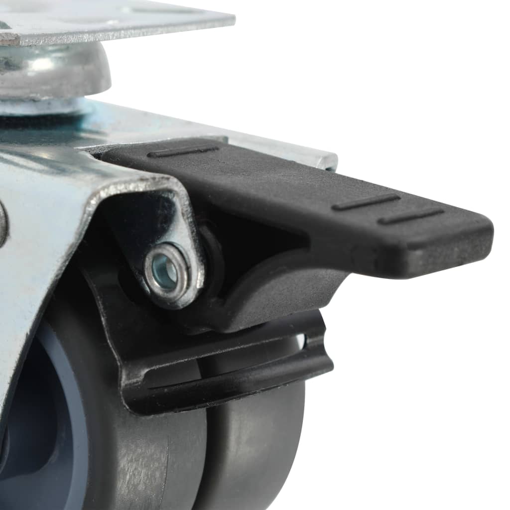 Twin-Wheel Swivel Casters 4 Pcs 50 Mm