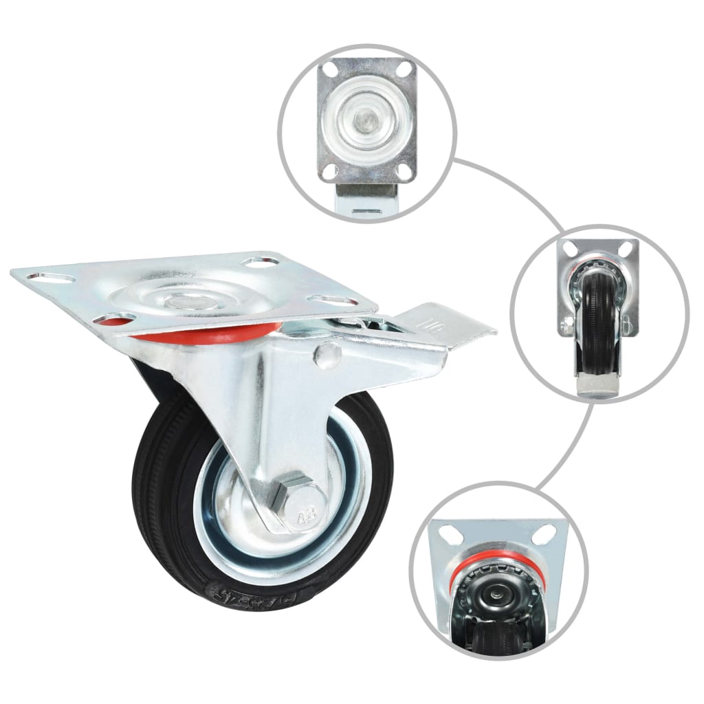 Casters 4 Pcs 75 Mm