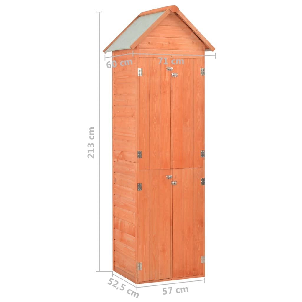 Garden Storage Shed 71X60X213 Cm Wood