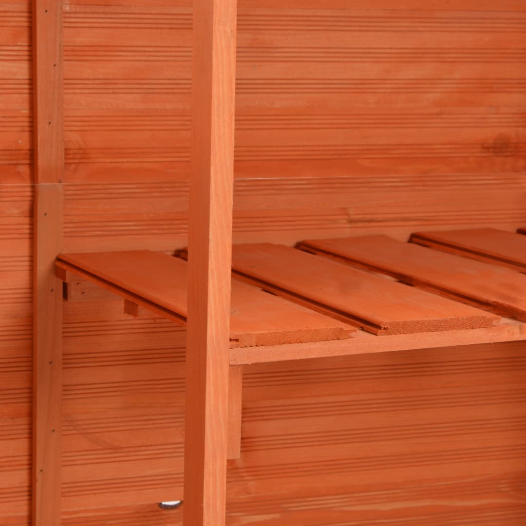 Garden Storage Shed 128X42X91 Cm Wood