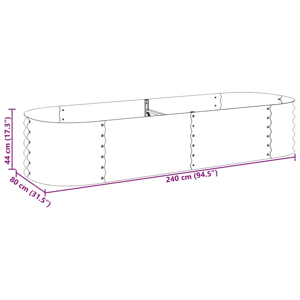 Garden Raised Bed Galvanised Steel