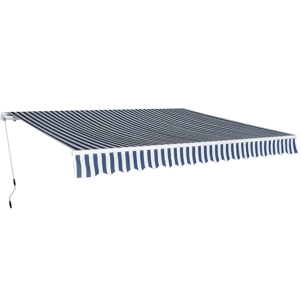 Awning Folding Manual Operated Blue/White Blue and white yellow and white Cream