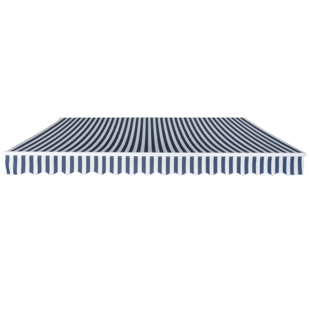 Folding Awning Manual Operated Blue/White