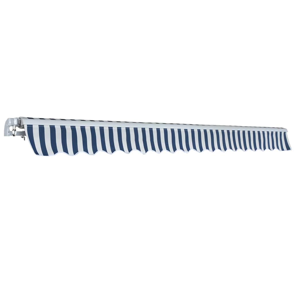 Awning Folding Manual Operated Blue/White Blue and white yellow and white Cream