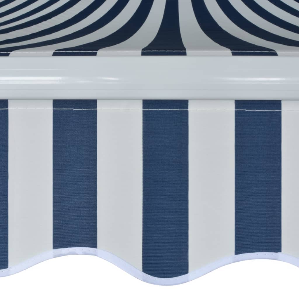 Folding Awning Manual Operated Blue/White