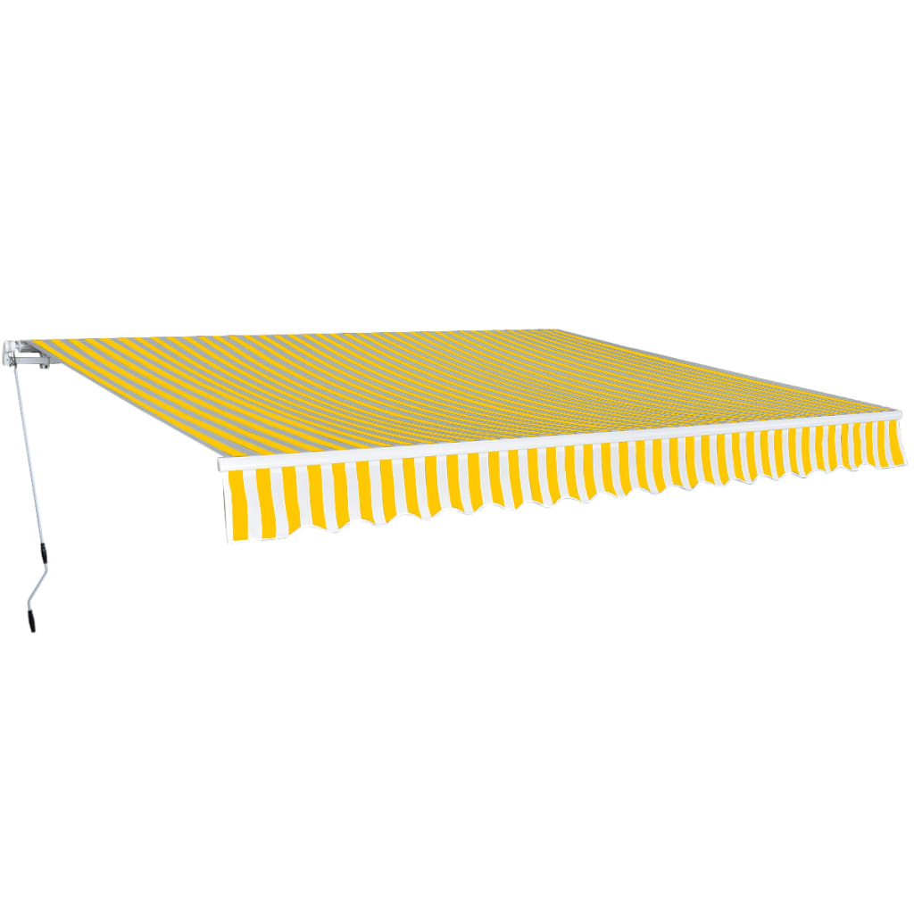 Folding Awning Manual Operated Blue/White