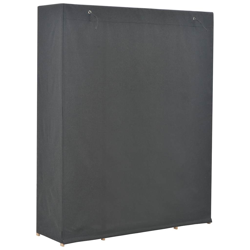 Wardrobe 135X40X170 Cm Fabric white grey Fabric and solid fir wood frame 135 cm