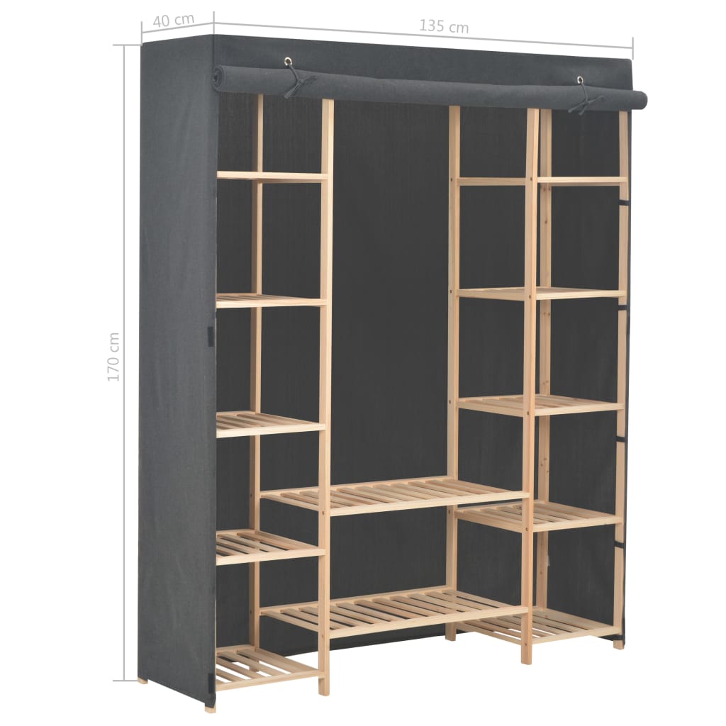 Wardrobe 135X40X170 Cm Fabric