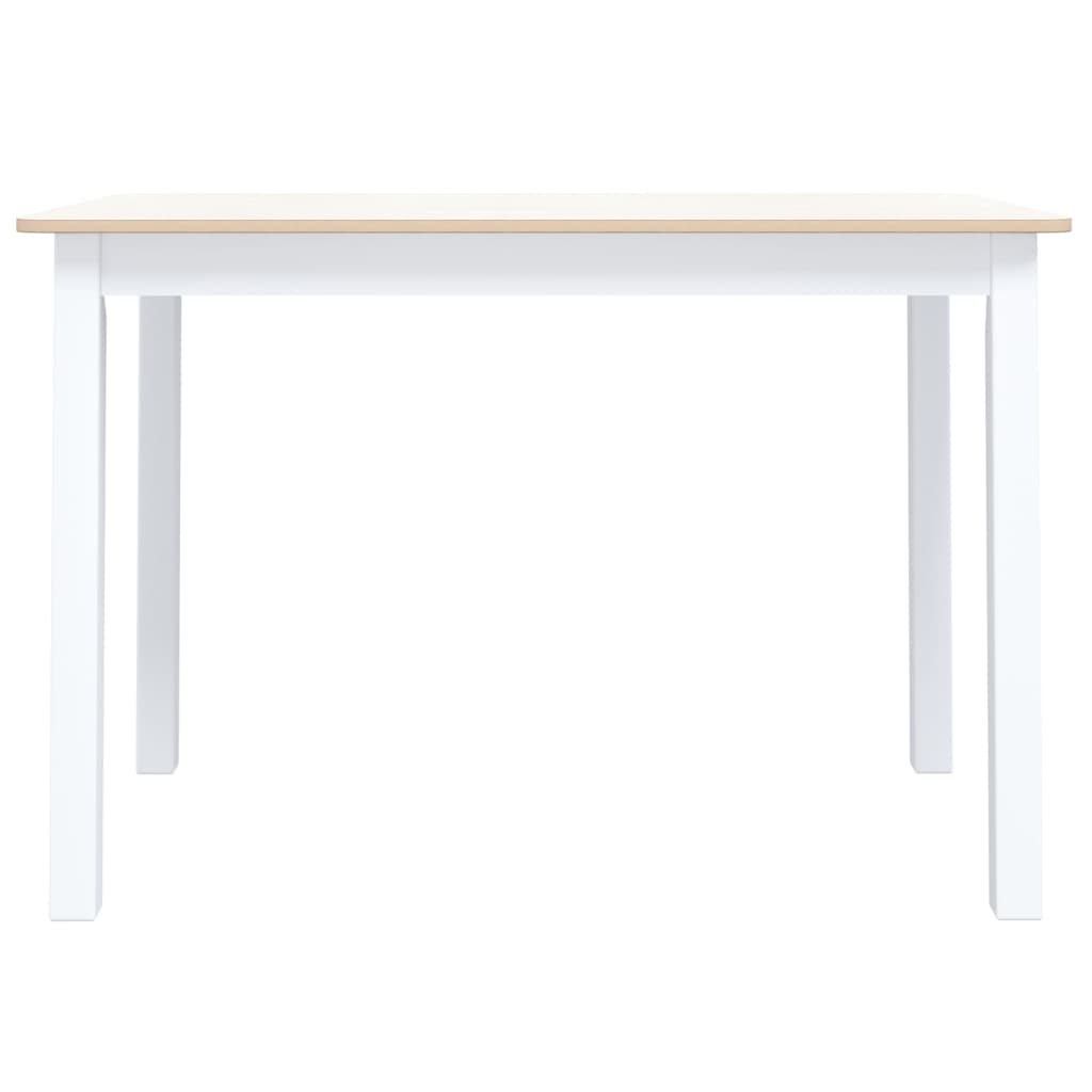 Dining Table 114X71X75 Cm Solid Rubber Wood