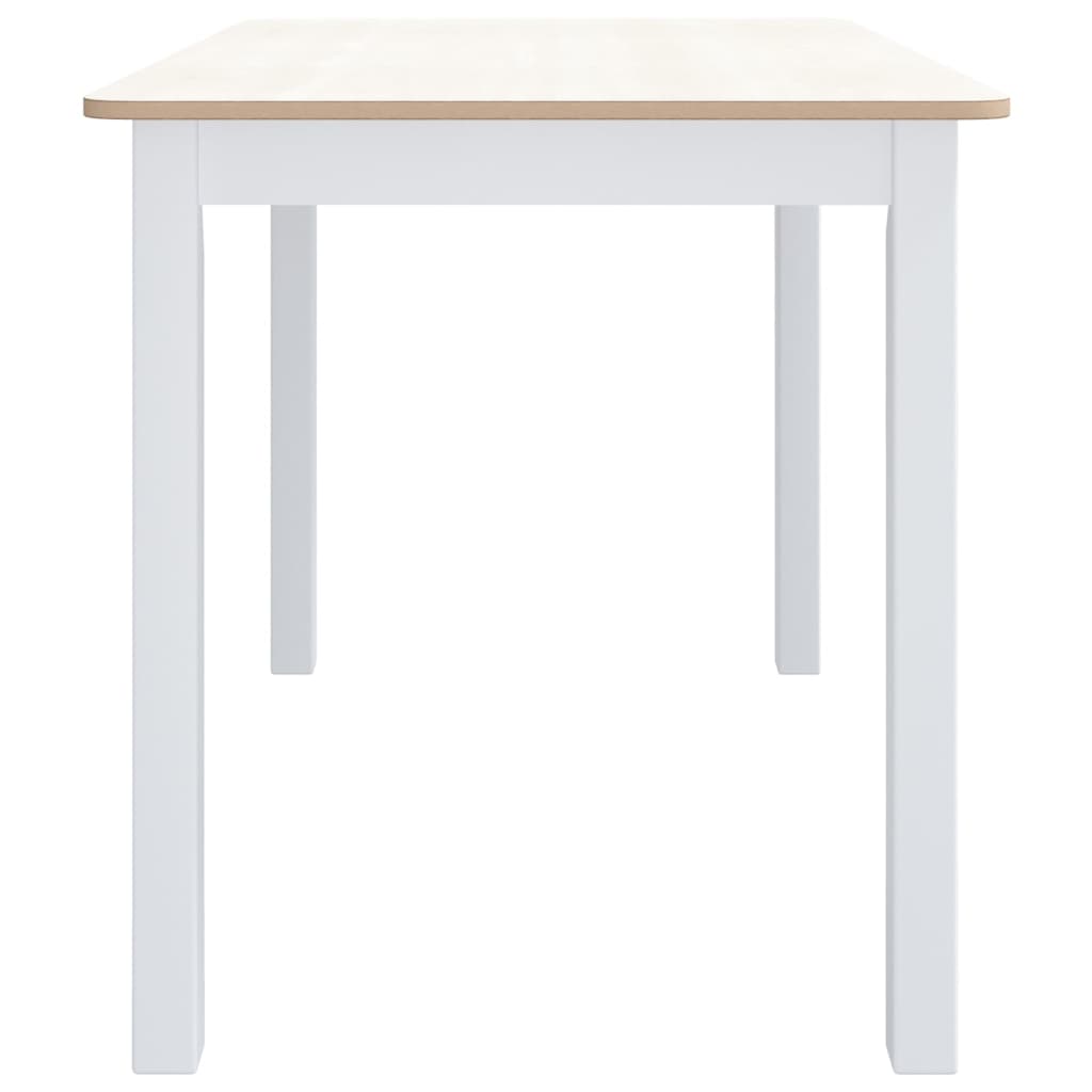 Dining Table 114X71X75 Cm Solid Rubber Wood