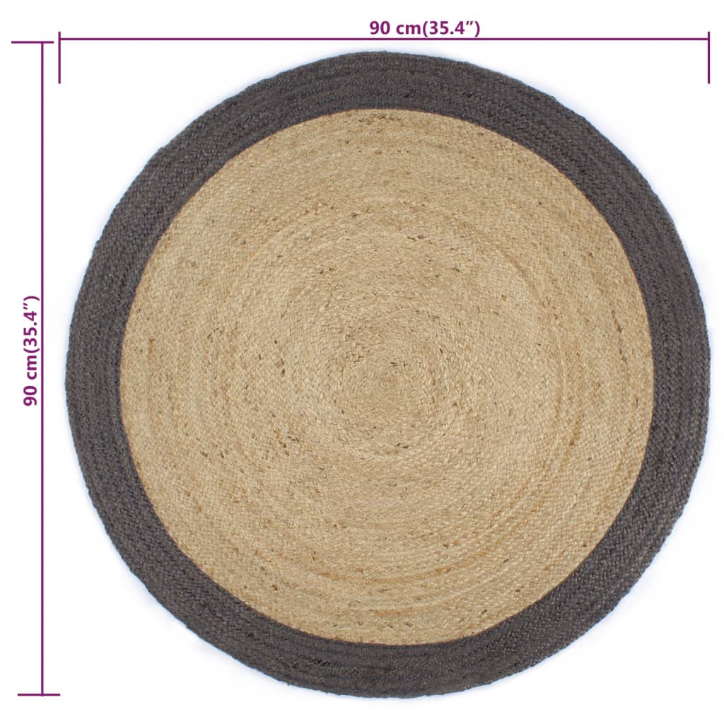 Handmade Rug Jute With Border