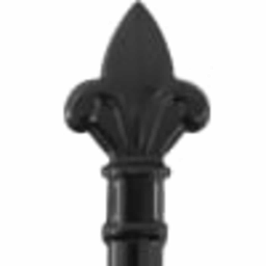 Garden Gate Black Double 300Cm Steel Spear Top Driveway Fence Lockable Grey LED