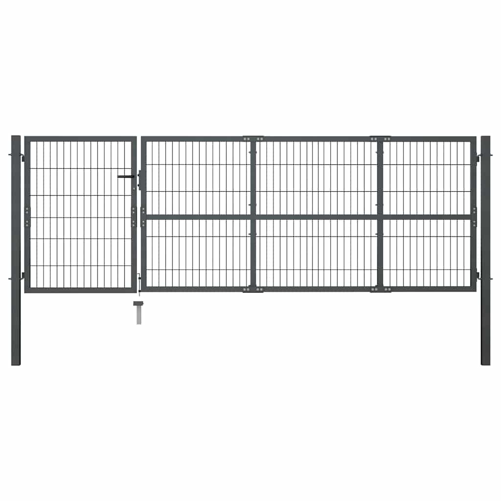 Garden Fence Gate With Posts Steel