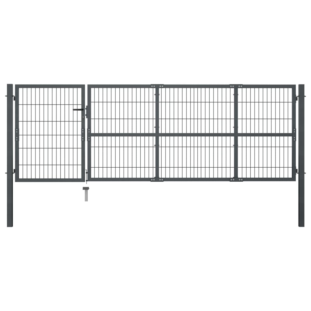 Garden Fence Gate With Posts Steel