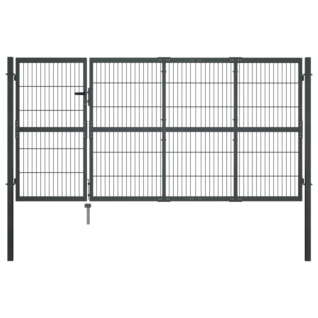 Garden Fence Gate With Posts Steel