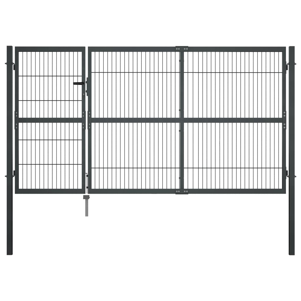 Garden Fence Gate With Posts Steel