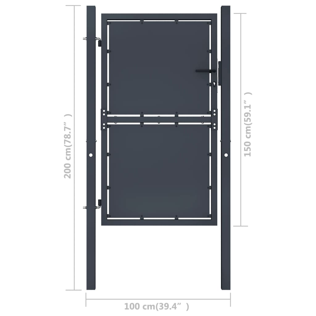Garden Gate Steel Anthracite
