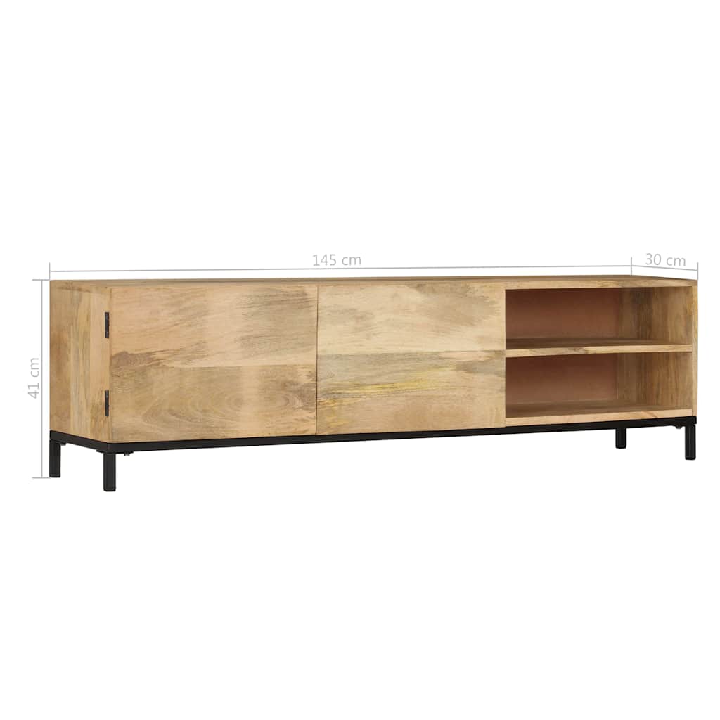Media Storage Cabinet Cabinets Brown Solid Mango Wood 110 x 30 x 40 cm 110 cm
