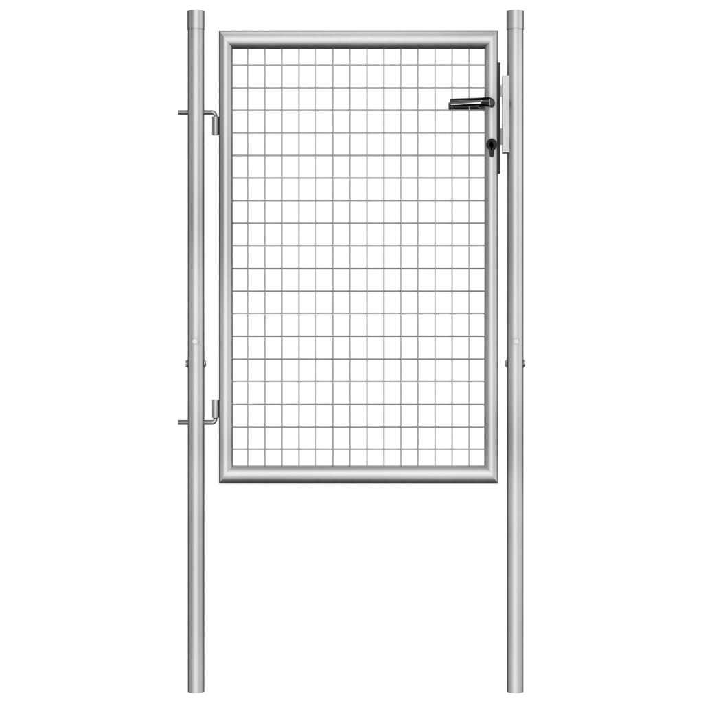 Garden Gate Galvanised Steel Silver