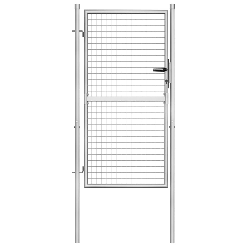 Garden Gate Galvanised Steel Silver