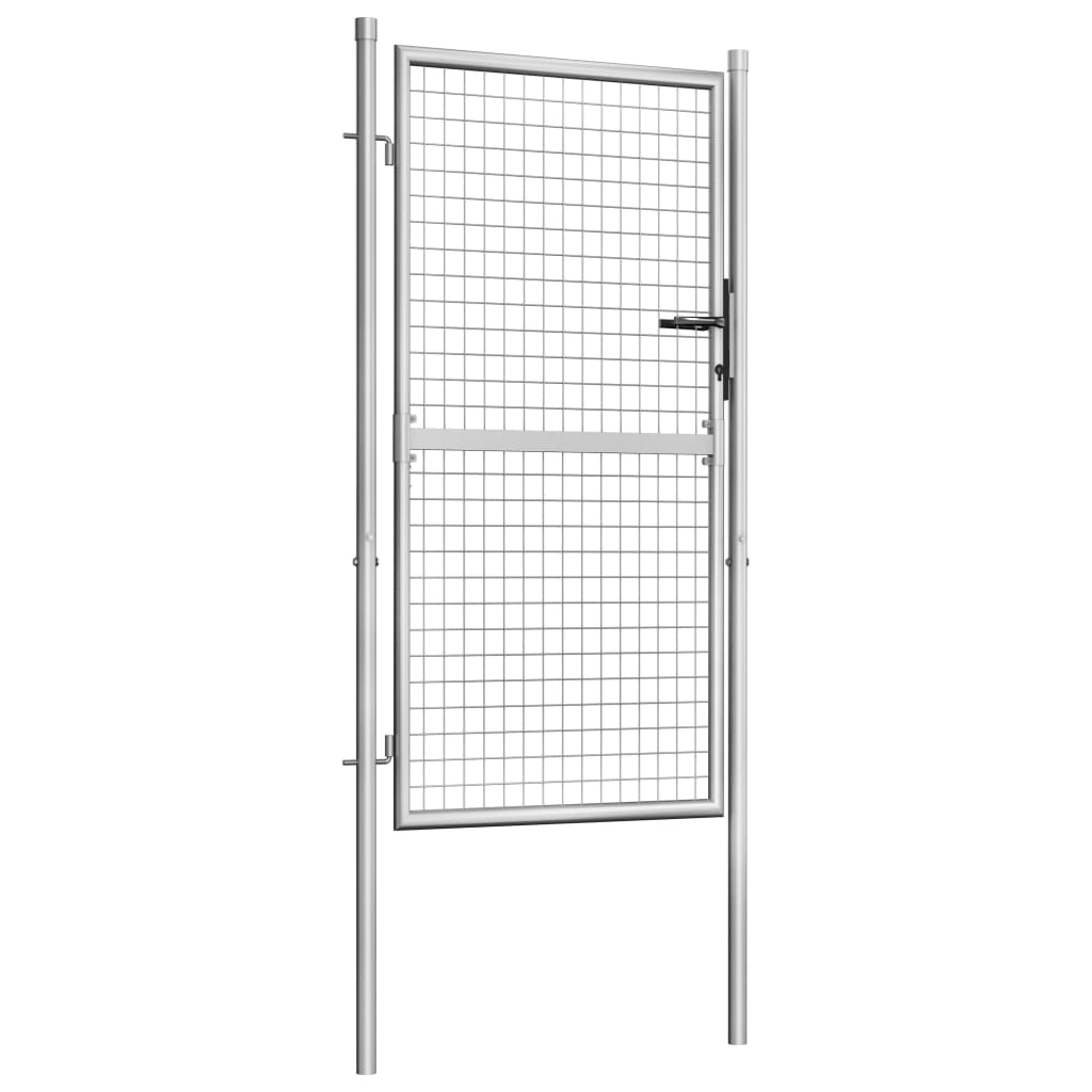 Garden Gate Galvanised Steel Silver