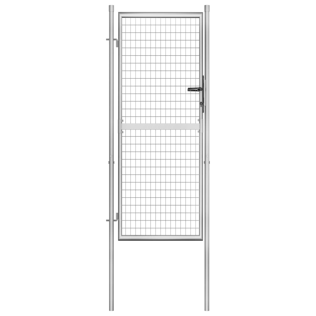 Garden Gate Galvanised Steel Silver
