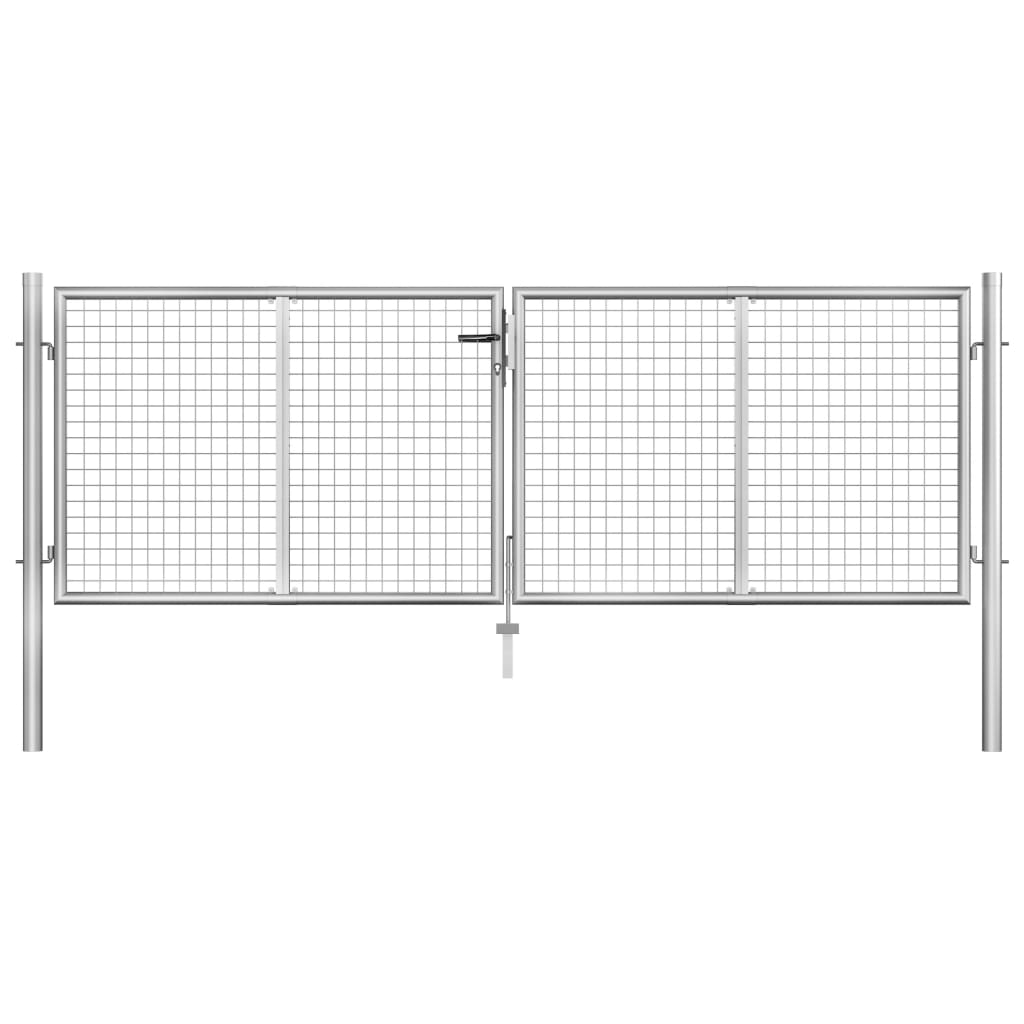 Garden Gate Galvanised Steel Silver