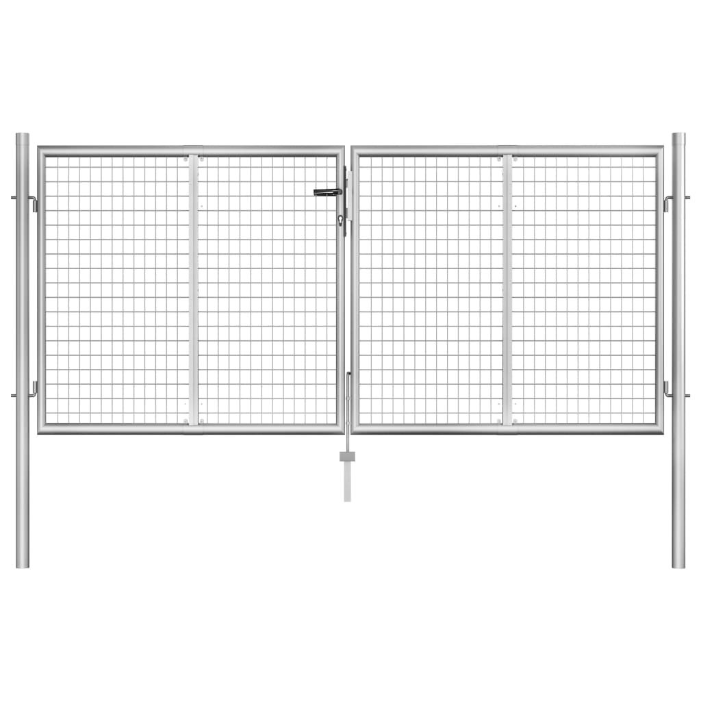 Garden Gate Galvanised Steel Silver